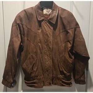 Vintage G-III Global Indentity Leather bomber jacket sz M